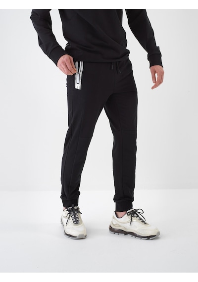 Xint Siyah Pamuk Dokulu Slim Fit Sweat Pantolon 380213
