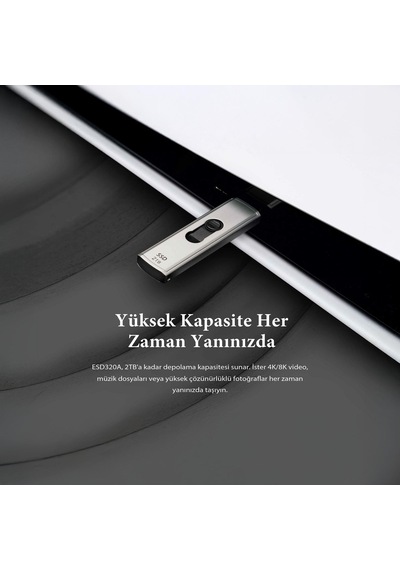 Transcend TS2TESD320A 2 TB USB Gizlenebilir Başlıklı Taşınabilir Disk