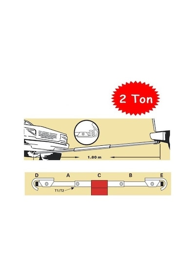 2 Araç. Otomobil Arası Çekme Demiri. Galvanizli Tow Bar 2 Ton