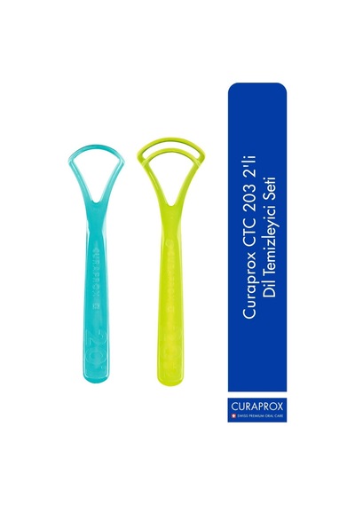 Curaprox Ctc-203 Dil Temizleme Aparatı 2'li - Mavi & Pembe