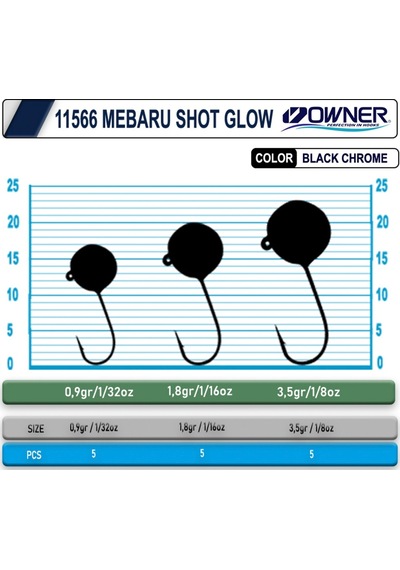 Cultiva 11566 Mebaru Shot Glow Lrf Jighead (416524508)