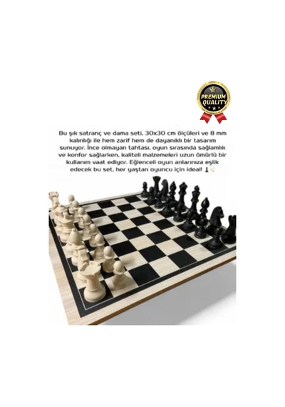 Özel Tasarım Stratejik Öğretici Zeka Geliştirici Çocuk Aile Boyu Etkinlik Eğlence Satranç Dama Seti
