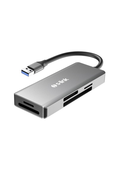 S-link Sl-cr51 Type C Ve Usb3.0 To Cf/sd/m2 Ngff/micro Sd/ms 5 İn 1 Metal Kart Okuyucu Sku: Zeus8690010087690