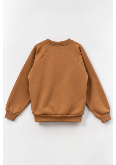 Overdo Kids Erkek Çocuk Cep Detaylı Sweatshırt Camel