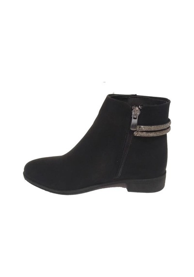 Sdf 071-24 Deri Fashion Fermuarlı Kadın Bot Siyah