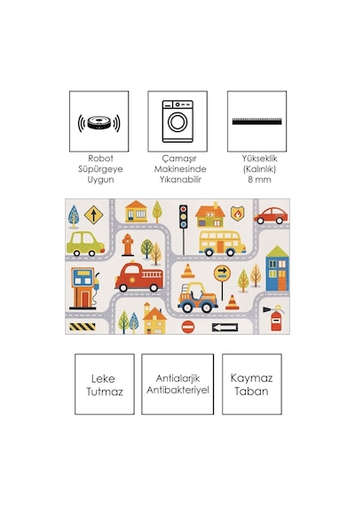 West Home Makinede Yıkanabilir Kaymaz Taban Leke Tutmaz Yol Desenli Halı Bebek Ve Çocuk Halısı Oyun Matı Wh 562 Multy Çok Renkli West Home Makinede Yıkanabilir Kaymaz Taban Leke Tutmaz Yol Desenli Halı Bebek Ve Çocuk Halısı Oyun Matı Wh 562 Multy Çok Renkli
