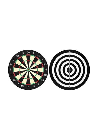 Dart Seti 28Cm Çift Taraflı Dart Tahtası Dart Okları 4 Adet  Ok