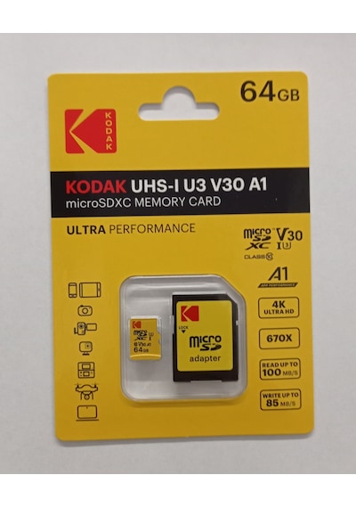 Kodak 64Gb Microsd Hafıza Kartı Ultra Class 10 Uhs-1 U3