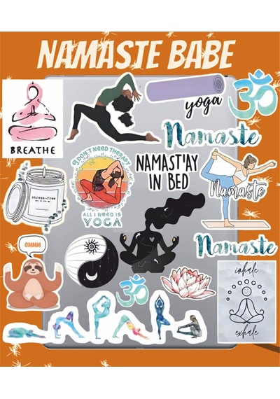 Yoga Seri 2 Sticker Seti Laptop Ajanda Pc Tablet Telefon Defter Etiket Bullet Journal Diğer
