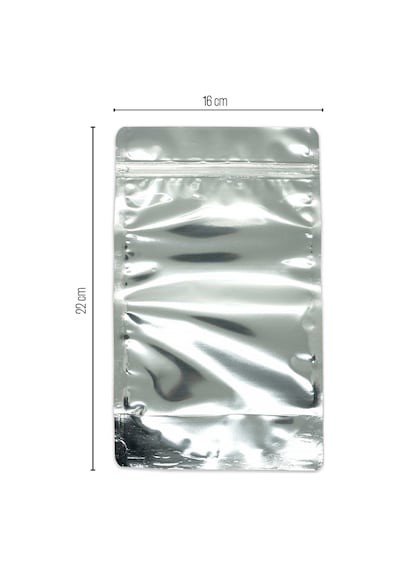 16X27X8 Şeffaf Metalize Kilitli Doypack 50 Adet