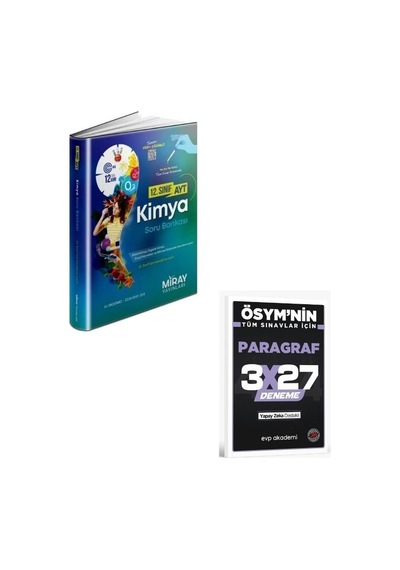 2027 Miray 2027 12. Sınıf Ayt Kimya Soru Bankası+ Evp Akademi Paragraf