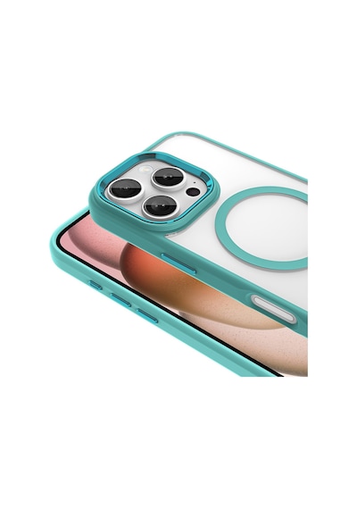 Apple iPhone Uyumlu 16 Pro Max Kılıf Magsafe Şeffaf Arka Yüz Kamera Yükseltili Silikon Pazarplus Rose Brown