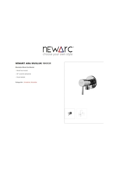 Newarc 191131 Minart Ara Musluk Krom