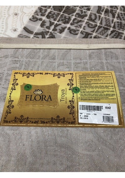 Flora Halı Troya 0731 A 165X230 Vizon Krem 4 M2 Halı !
