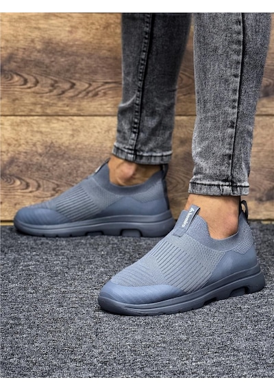Unisex Ortopedik Bağcıksız Triko Spor Ayakkabı-füme-226 Fume