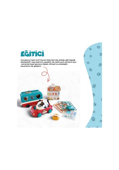 Ogi Mogi Toys Ses Kontrollü Köpek, Araba Ve Atıştırma Arabası Seti