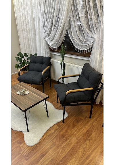 Modern Style Home Modern Avcılar Balkon, Bahçe, Cafe - Metal Kanepe Koltuk Takımı 2 Tekli + Sehpa Antrasit Modernk050 Antrasit Modern Style Home Modern Avcılar Balkon, Bahçe, Cafe - Metal Kanepe Koltuk Takımı 2 Tekli + Sehpa Antrasit Modernk050 Antrasit
