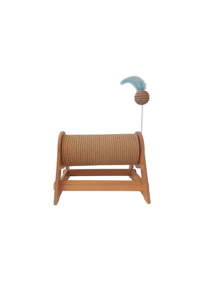 Kedi Tırmalama Tahtası - Yatay & Dönebilen - Yaylı Top Eklenmiştir - 29cm