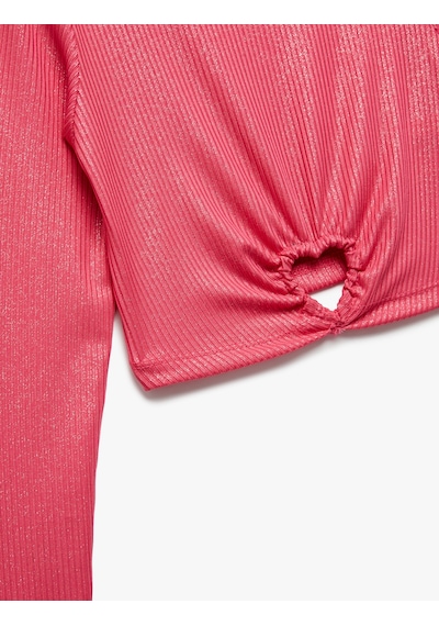 Koton Kalp Pencere Detaylı Uzun Kollu Bisiklet Yaka Kaşkorse Crop Yılbaşı Bluz Pembe 6wkg60007ak Gül Koton Kalp Pencere Detaylı Uzun Kollu Bisiklet Yaka Kaşkorse Crop Yılbaşı Bluz Pembe 6wkg60007ak Gül