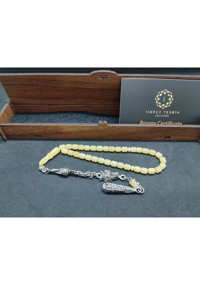 475 Ayar Gümüş Püsküllü 4 Parmak Küçük Boy Kalingrad White Amber Açık Gri 07140213