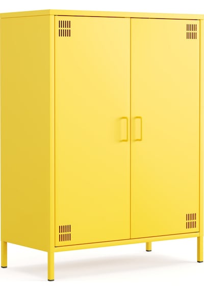 Pera Metal Dolap 2 Kapılı 80,50 X 40 X 109,50 Cm Ral 1018 Sarı