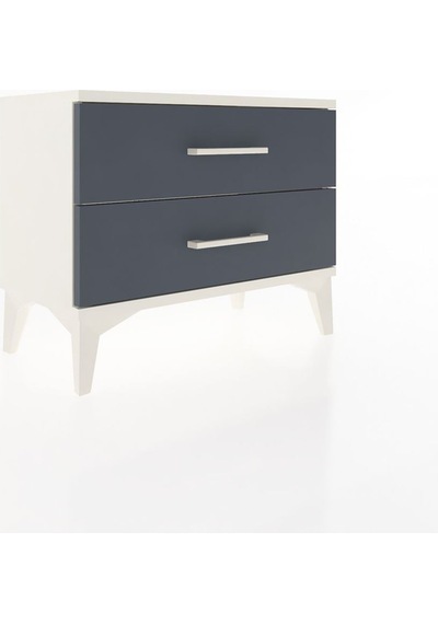Arges Komodin 2 Çekmeceli 60x30x48 Aytaşı-antrasit Aytaşı