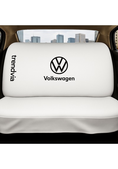 Volkswagen Uyumlu Ön Arka Koltuk Kılıfı Penye Servis Tipi Oto Koltuk Koruma Seti Beyaz