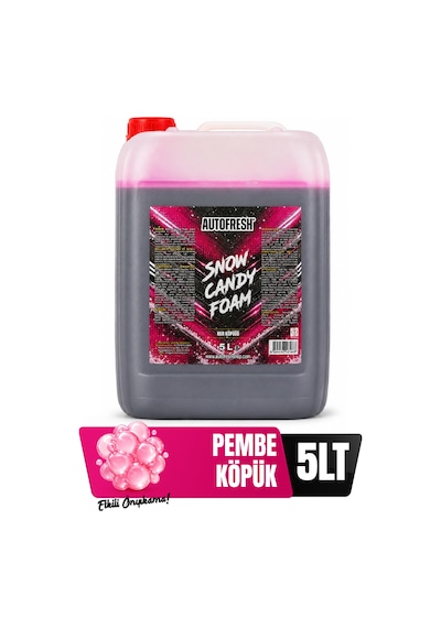 Snow Candy Foam 5 L Pembe Köpük Oto Yıkama Şampuanı Yoğun Köpüklü Konsantre Ön Yıkama Köpüğü
