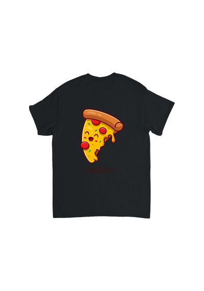Paybuy Çocuk Tişört Pizza Dilimi Baskılı Yuvarlak Yaka Kısa Kol %100 Pam Siyah Paybuy Çocuk Tişört Pizza Dilimi Baskılı Yuvarlak Yaka Kısa Kol %100 Pam Siyah