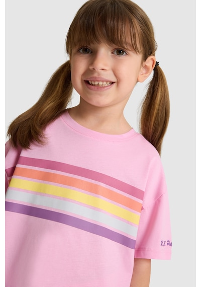 U.s. Polo Assn. Kız Çocuk Pembe Tişört 50325698-vr041