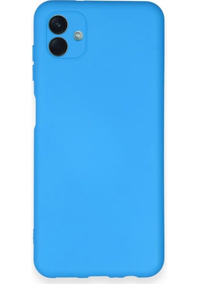 Samsung Uyumlu Galaxy A04 Kılıf Premiums Silikon Arka Kapak Mavi