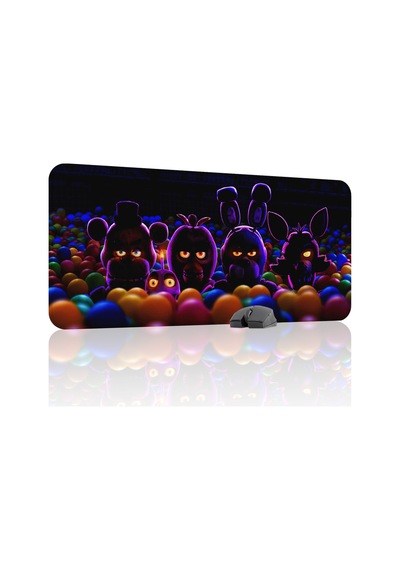 Five Nights At Freddy's Dikişli Kauçuk Oyuncu Mousepad V3 - 90x40 Xxl Gaming Mouse Pad