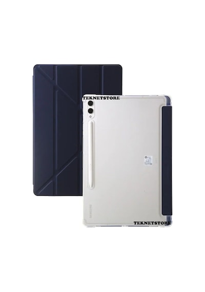Samsung Galaxy Uyumlu Tab S10+ Plus 12.4" Kalem Bölmeli Uyku Modlu Arkası Silikon Kapak Kılıf Kılıf Samsung Galaxy Uyumlu Tab S10+ Plus 12.4" Kalem Bölmeli Uyku Modlu Arkası Silikon Kapak Kılıf Kılıf