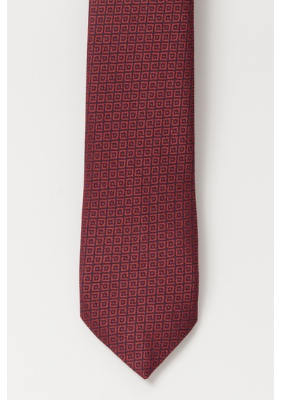 Ac&Co / Altınyıldız Classics Erkek Bordo Lacı Desenli Kravat Çok Renkli