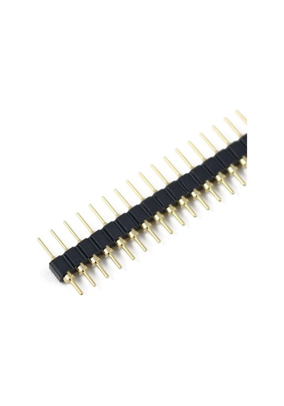 1x40 Pin Precision Erkek Header Tek Sıra 2.54mm 180 Derece Altın Kaplama Yuvarlak Kırılabilir