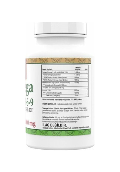 Omega 3-6-9 Fish Oil 1000mg 2 Kutu 200 Softgels 2 Kutu