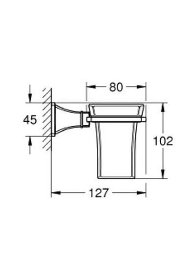 Grohe Grandera Seramik Fırçalık Ve Tutacağı - 40909ıg0 Gri