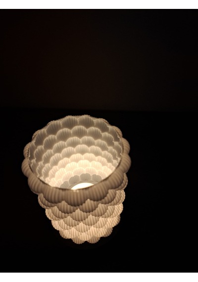 Bubble Tasarım Tealight Mumluk- Mini Lamba Beyaz - Siyah