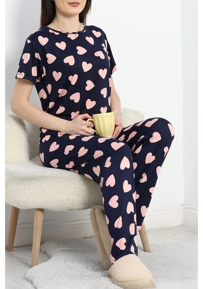 Seka Store Seka Milan Kumaş Alt Üst Aynı Pijama Takımı Lacipudra - 50607.1048. Çok Renkli
