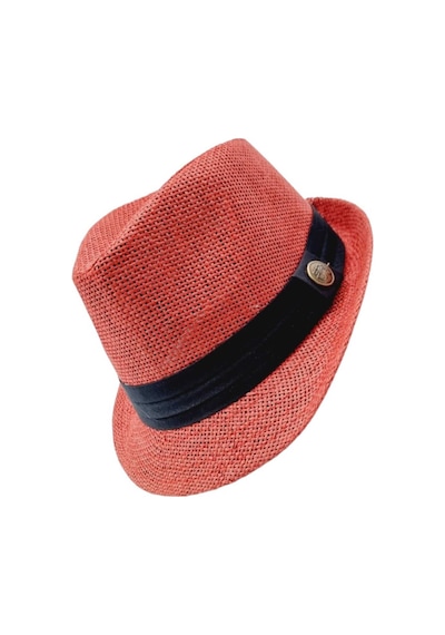Tezzgelsin Unisex Yazlık Hasır Jackson Fötr Şapka Kırmızı