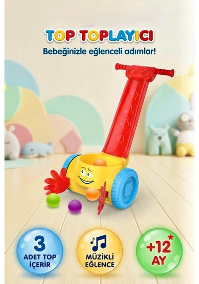 Babycim Müzikli Ve Işıklı Top Toplama Oyunu Bebek Gelişimini Destekleyen Top Toplama Makinesi