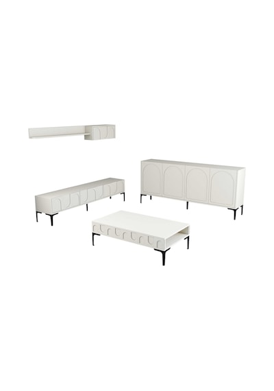 Variant Lyon 3 Lü Salon Takımı - Krem / Siyah