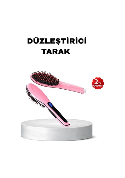 Dijital Ekranlı Seramik Saç Düzleştirici Tarak - 5 Kademeli Isı Ayarı, İyon Kontrollü
