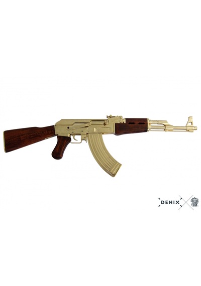 Denix Ak47 Rifle Gold 1947 Russia 88cm Koleksiyon Obje