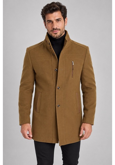 Plt9386 Dewberry Erkek Palto-camel-1