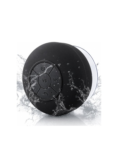 Su Geçirmez Bluetooth Hoparlör Vantuzlu Havuzda Yağmurlu Havalarda Ipx4 3w Kaliteli Ses Banyo Duş Hoparlörü S56 Siyah