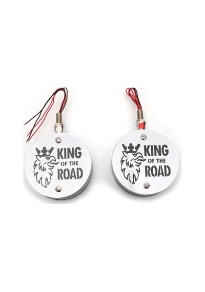 Ahmet Otomotiv 2 Adet King Of The Road Ayna Altı Küpe 12v-24v Sarı Kırmızı