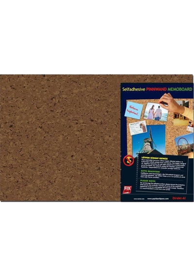 Yapışkanlı Karton Pano Mantar Desen Baskılı
