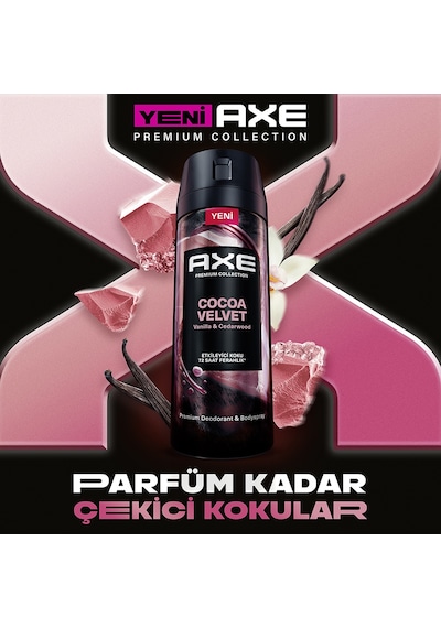 Axe Premium Collection Erkek Spray Deodorant Cocoa Velvet 150 Ml X3