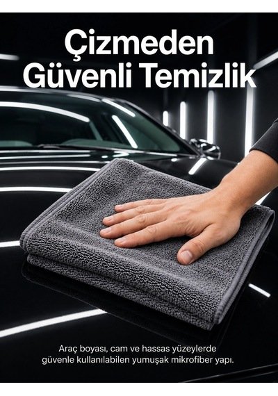 Mikrofiber Araç Temizlik Bezi 50x70 Cm Oto Yıkama Sonrası Kurulama Ve Parlatma Bezi Diğer
